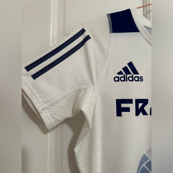 {adidas} ADIZERO PROMO T-SHIRT - Sz L kids 16-18 š«š·ā½ļø - Picture 5 of 10